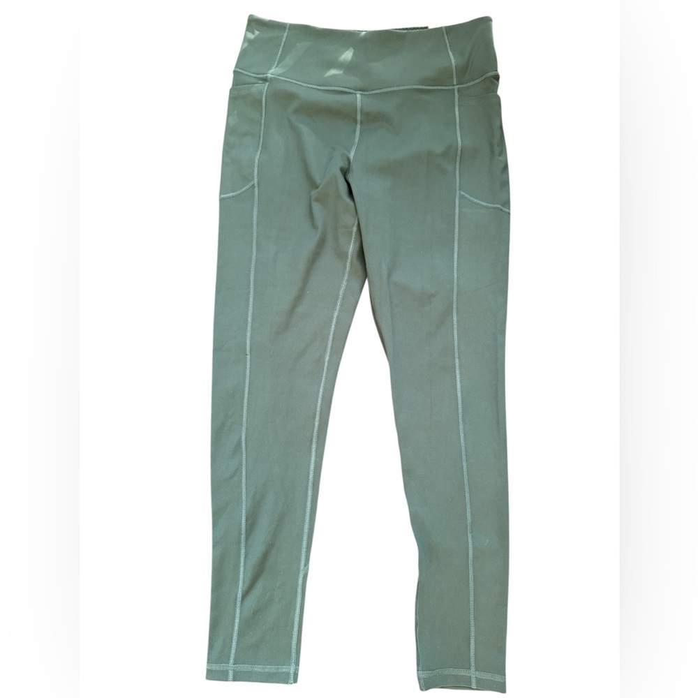 Victoria’s Secret Flow On Point Green Leggings Size 14 High Rise NWT Pockets Gym